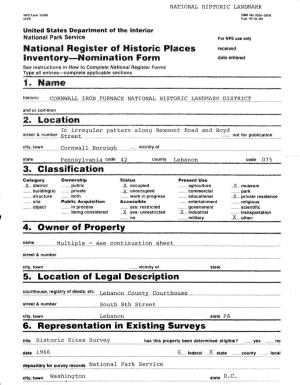 3. Classification 4. Owner of Property 5. Location of Legal Description 6
