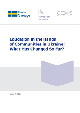 Education in the Hands of Communities in Ukraine: What Has Changed So Far?
