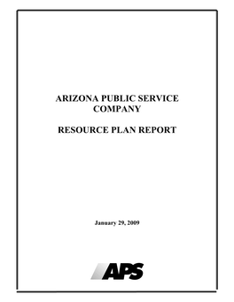 Arizona Public Service Company Resource Plan