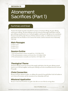 Atonement Sacrifices (Part 1)