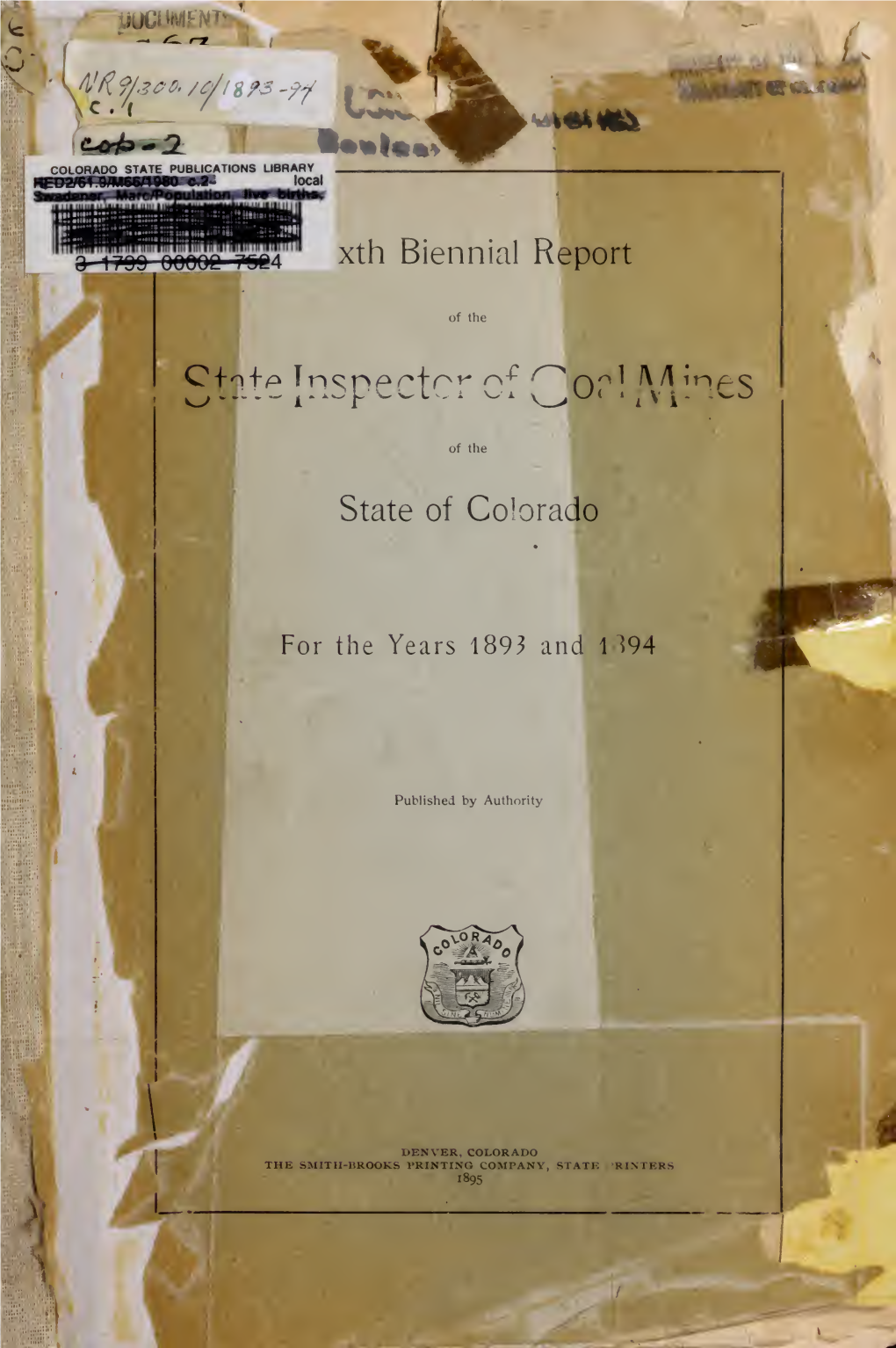 Sixth Biennial Report of the State Inspector of Coal Mines of the State