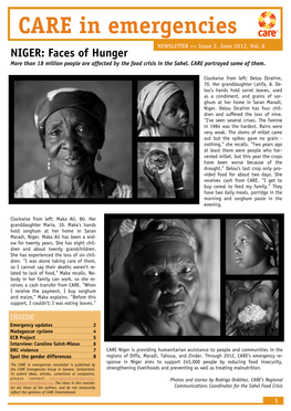 CARE in Emergencies NEWSLETTER >> Issue 2, June 2012, Vol
