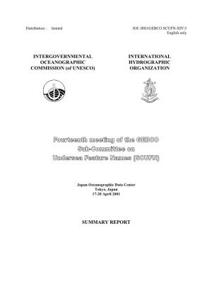 Limited IOC-IHO/GEBCO SCUFN-XIV/3 English Only