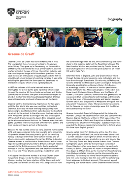 Graeme De Graaff Biography
