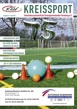 Informationszeitschrift Des Kreissportverbandes Pinneberg E.V