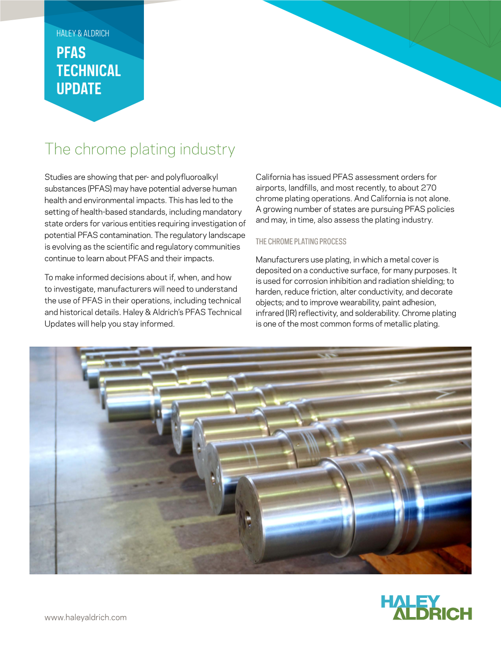 The Chrome Plating Industry PFAS TECHNICAL UPDATE