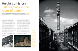 Height Vs. History Tall Buildings in the Heart of London Controversy Over Tall Buildings in Central London Is Not a Recent Phenomenon