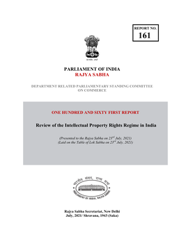 Report on the Review of the Intellectual Property Rights Regime in India