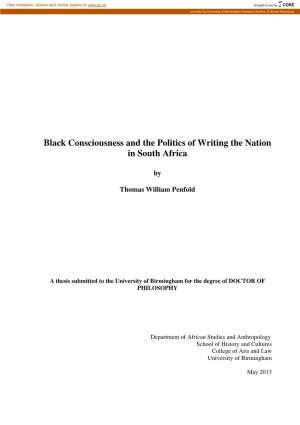 Black Consciousness and the Politics of Writing the Nation in South Africa