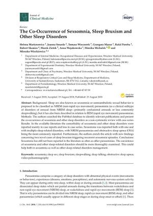 The Co-Occurrence of Sexsomnia, Sleep Bruxism and Other Sleep Disorders