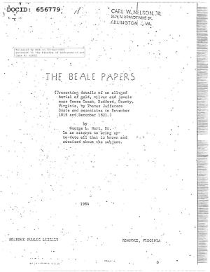 The Beale Papers: "THE BEALE PAPERS