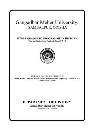 HISTORY (Courses Effective from Academic Year 2017-18)