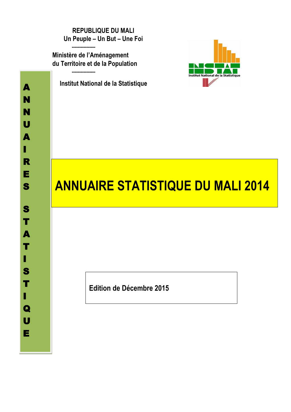 Annuaire Statistique Du Mali 2014