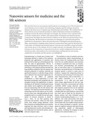 Nanowire Sensors for Medicine and the Life Sciences