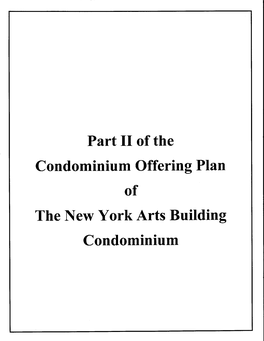 Condominium Offering Plan Condominium