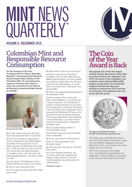The Coin of the Year Award Is Back Colombian Mint And