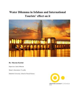 Water Dilemma in Isfahan and International Tourists' Effect on It