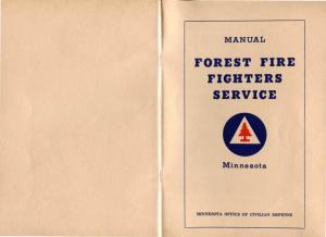 Forest Fire Fighters Service-Manual by Minnesota Office of Civilian