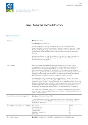Japan - Tokyo Cap-And-Trade Program