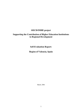 OECD/IMHE Project Supporting the Contribution of Higher