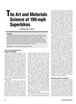 The Art and Materials Science of 190-Mph Superbikes