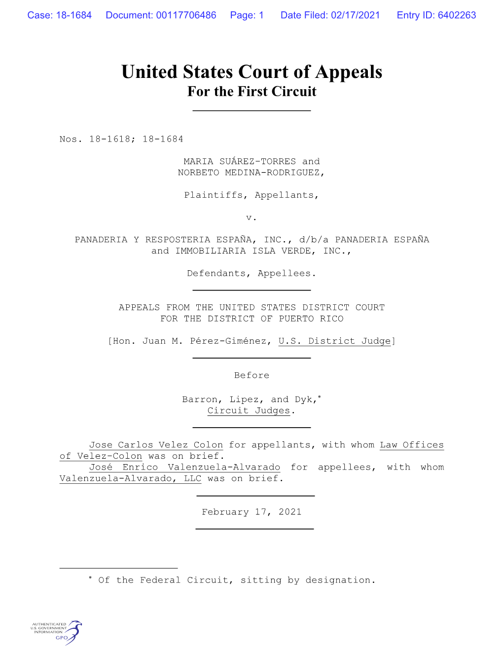 United States Court of Appeals for the First Circuit