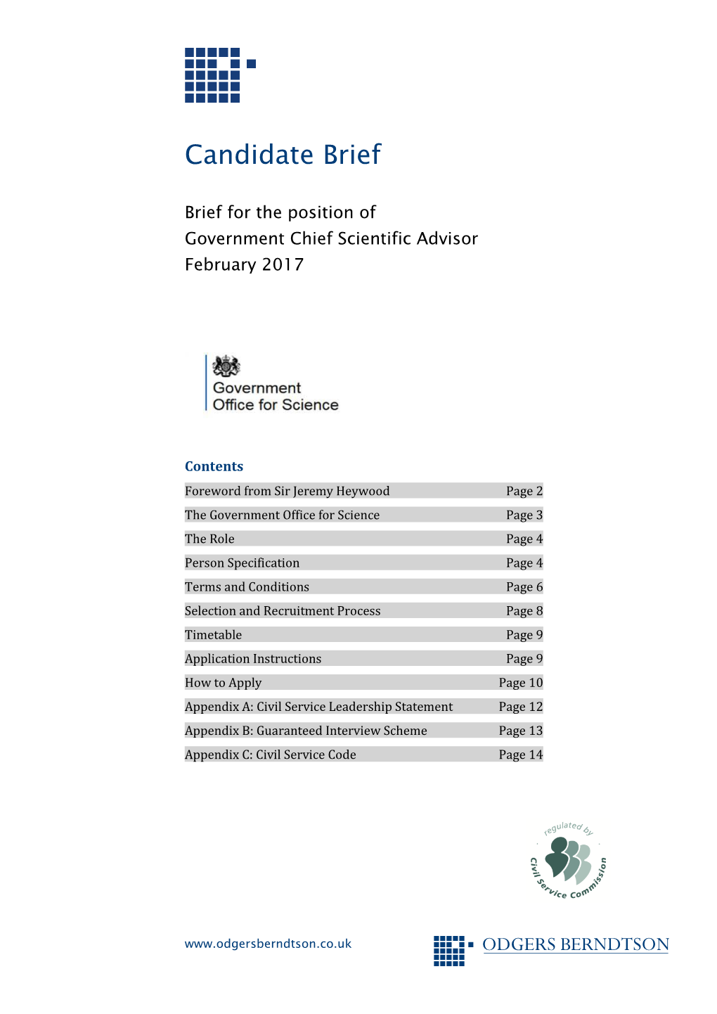 Candidate Brief