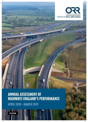 Annual Assessment of Highways England's