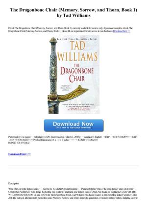 The Dragonbone Chair (Memory, Sorrow, and Thorn, Book 1) by Tad Williams