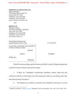 Case 1:19-Cv-06736-KAM-SMG Document 1 Filed 11/29/19 Page 1 of 29 Pageid #: 1