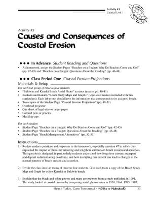 Causes and Consequences of Coastal Erosion