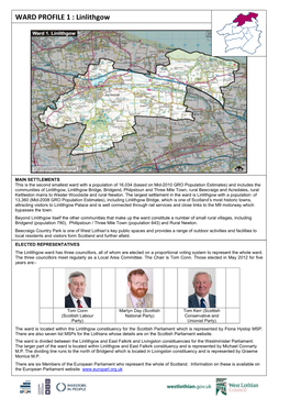 WARD PROFILE 1 : Linlithgow