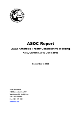 2008 XXXI ATCM Report 090608