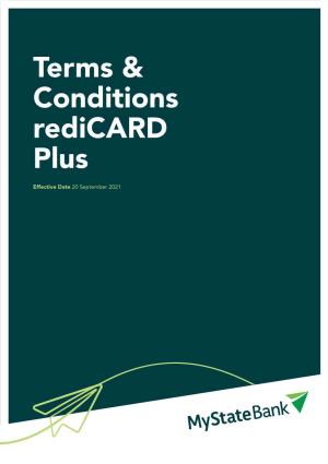 Terms & Conditions Redicard Plus