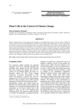 Plant Cells in the Context of Climate Change