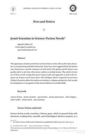 News and Notices Jesuit Scientists in Science-Fiction Novels*