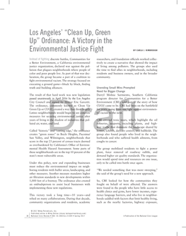 Los Angeles' “Clean Up, Green Up” Ordinance: a Victory in the Environmental Justice Fight