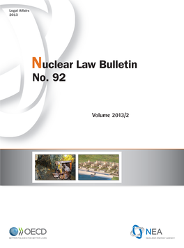 Nuclear Law Bulletin No. 92, Volume 2013/2