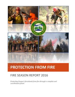 2016 ODF Protection Fire Season Report
