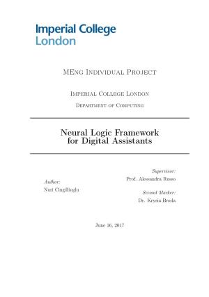 Neural Logic Framework for Digital Assistants