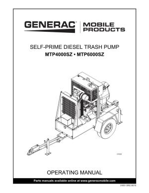 Operating Manual Self-Prime Diesel Trash Pump