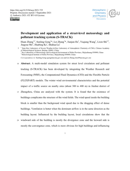 Development and Application of a Street-Level Meteorology and Pollutant Tracking System