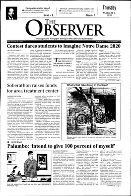 Thursday • Bill Bradley's Campaign Funds Will Be • Barbara Walters Captured the First Interview with Matched by Federal Government