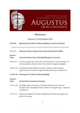 Augustus Program and Abstracts