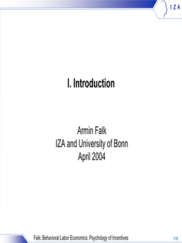 Armin Falk IZA and University of Bonn April 2004