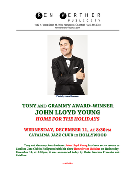 John Lloyd Young REL–Holiday 2019