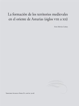 La Formación De Los Territorios Medievales En El Oriente De Asturias (Siglos Viii a Xii)