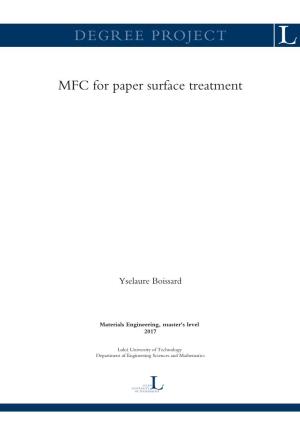MFC for Paper Surface Treatment