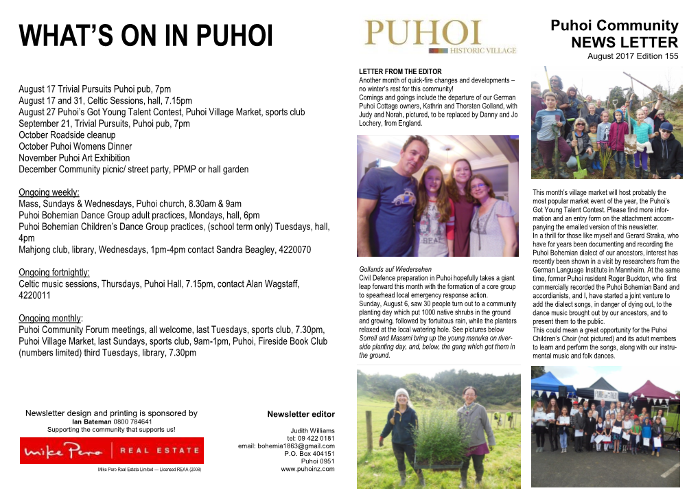 What's on in Puhoi