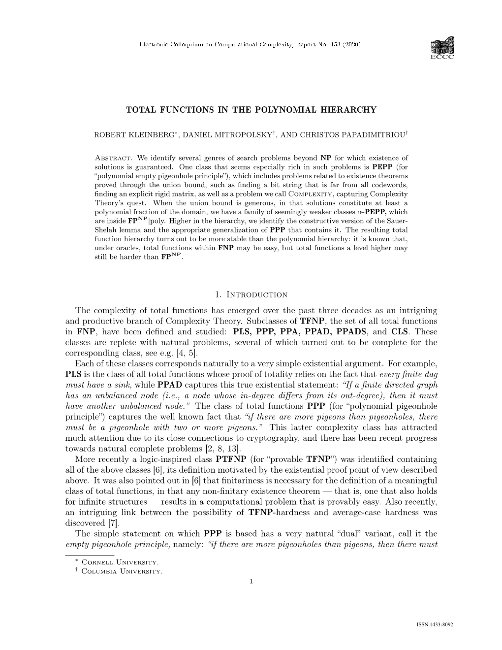 Total Functions in the Polynomial Hierarchy 11